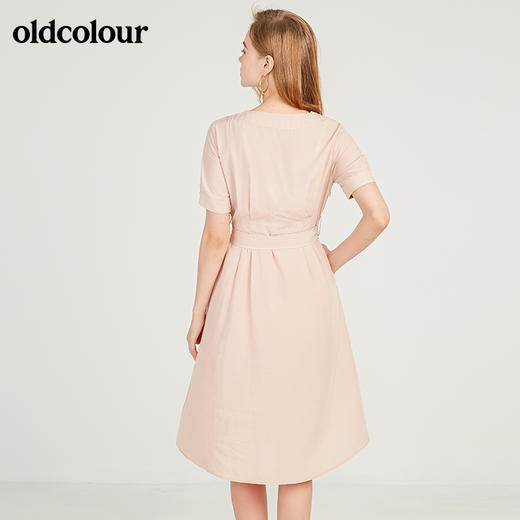 oldcolour欧珂2020夏短袖连衣裙休闲百搭中长裙M24101431 商品图1