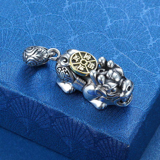 子佩集S925银【招财貔貅】吊坠【YFDZ035】仿古2107 商品图1