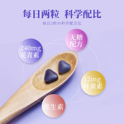 协和SUSUMOTOYA北欧蓝莓叶黄素复合片固体饮料电视同款ocj东方 商品图2