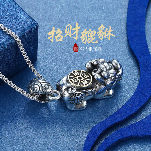 子佩集S925银【招财貔貅】吊坠【YFDZ035】仿古2107 商品图0
