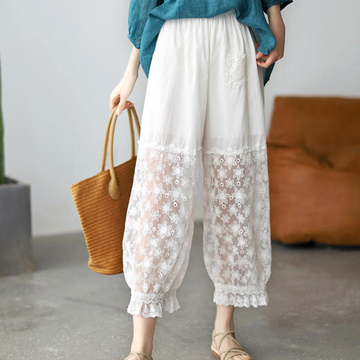 裁缝学苑AG179 蕾丝边裤子纸样女夏季阔腿裤灯笼裤子样板打版图纸 商品图2