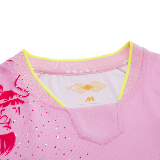 李宁Lining 国服 AAYR358-3 粉色版 专业女款运动短袖半袖T恤比赛服 商品图2