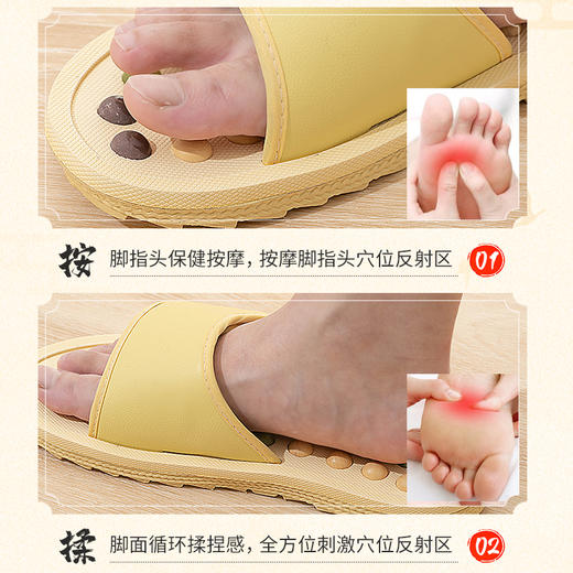 [枫颐]【家居防滑按摩拖鞋】SIVE玉石按摩拖鞋，足部健康，防滑速干不打滑 商品图4