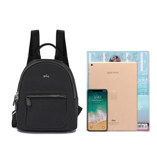 《WHY》简约双肩包布包布背包女士背包舒适背包尼龙布包YAB9031Z 商品图2