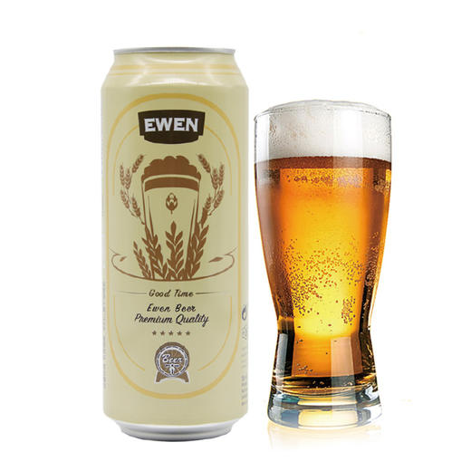 西班牙进口意文EWEN黄啤500ml*6罐装 商品图2