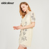 oldcolour欧珂勾花蕾丝直筒短袖连衣裙女夏季M25101511 商品缩略图2