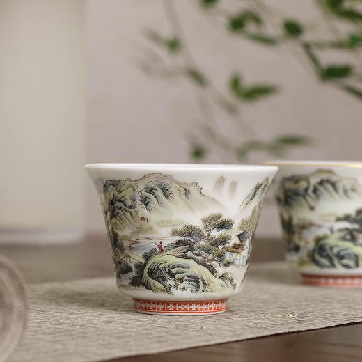 粉彩湖山春晓杯 商品图4
