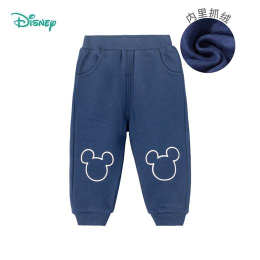 迪士尼米奇卡通男童宝宝春秋抓绒休闲长裤裤子 商品图2