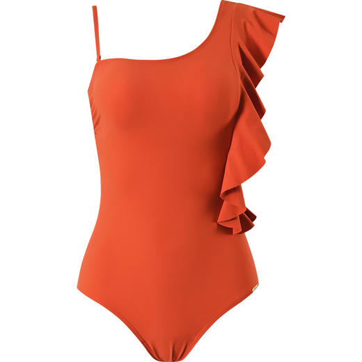 sisia泳衣2021新款时尚性感聚拢显瘦遮肚荷叶边度假连体泳衣女夏 商品图4