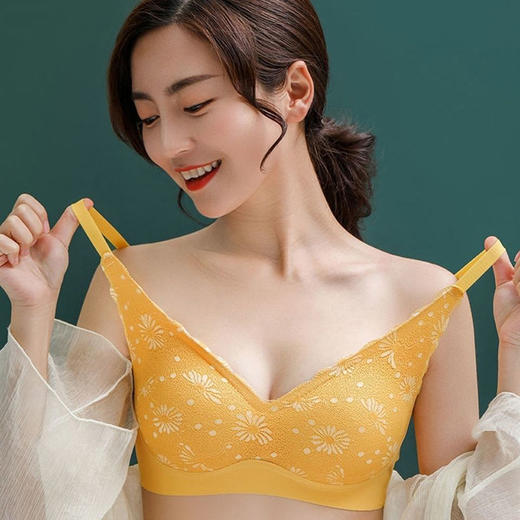 【比裸睡还舒服！小雏菊乳胶文胸】进口乳胶胸垫内衣，高弹舒适、透气，呵护胸部健康！科学版型，聚拢胸型，收副乳！轻薄无痕！ 商品图2