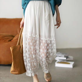 裁缝学苑AG179 蕾丝边裤子纸样女夏季阔腿裤灯笼裤子样板打版图纸