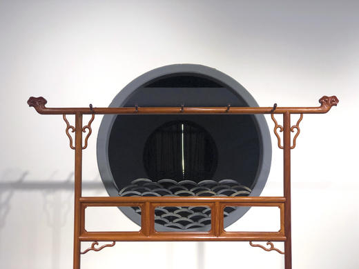 红桥红  家具严选  缅甸花梨（大果紫檀）【165灵芝如意衣帽架】 商品图1