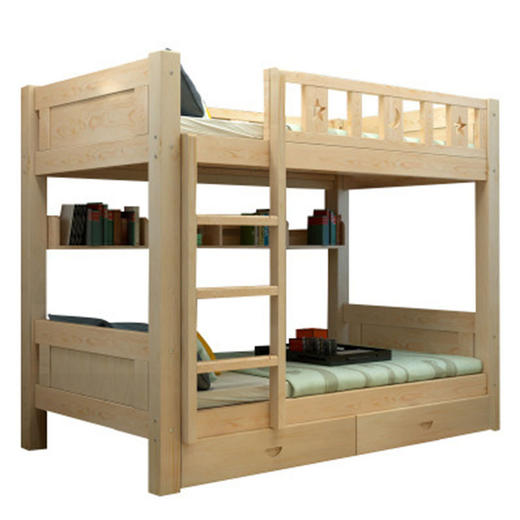 【儿童床】实木床成人上下铺儿童子母床松木高低双层床宿舍床 商品图3