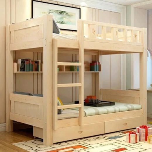 【儿童床】实木床成人上下铺儿童子母床松木高低双层床宿舍床 商品图2