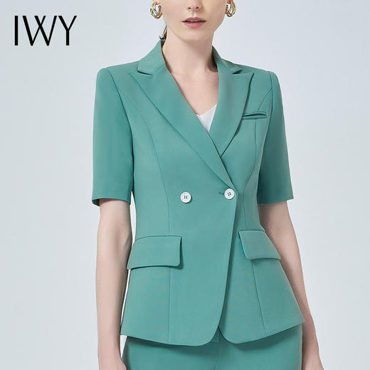 IWY/绿色西装工作服套装薄款气质西服ol高端职业装气质女神范CP11235 商品图4