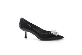 豪麟名鞋奥莱LORIBLU女鞋皮鞋牛移膜革LR50760P黑色  原价4960元