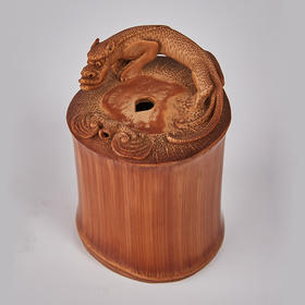 瑞兽竹雕水滴壶7*5cm