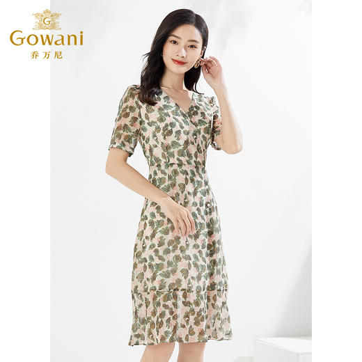 乔万尼真丝桑蚕丝法式优雅连衣裙新夏季EI2E759 商品图2