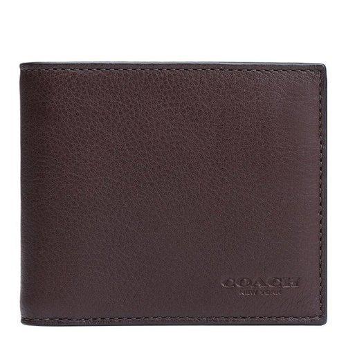 COACH/蔻驰Saffiano皮革男士短款对折钱包74991 商品图0