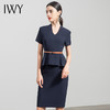 IWY/高端藏青职业装女装套装时尚气质短袖正装连衣裙售楼部工作服Q390 商品缩略图0