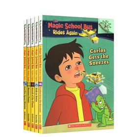 【彩图章节书版】AR 3.7 神奇校车The Magic School Bus 英文原版5册  学乐大树系列 儿童桥梁章节书