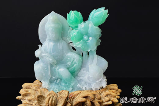 派瑞翡翠 翡翠摆件 糯种 绿色 商品图3