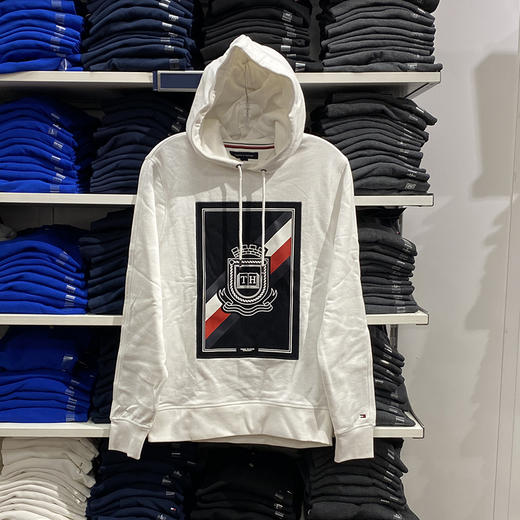  TOMMY HILFIGER 男士春秋新品TH大LOGO刺绣贴布套头卫衣 商品图2