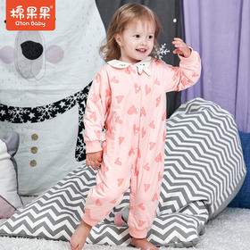 商场同款棉果果春秋季女童夹棉开襟连体衣M322722621491