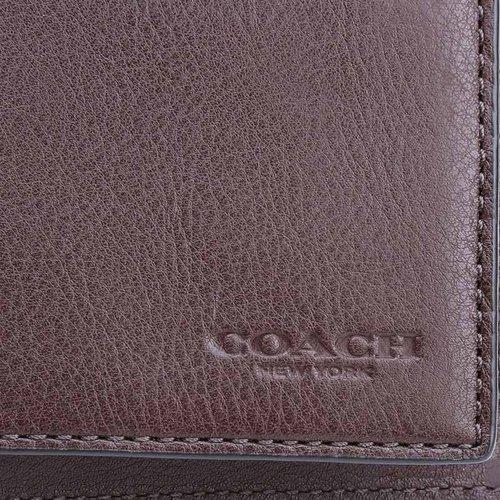 COACH/蔻驰Saffiano皮革男士短款对折钱包74991 商品图4