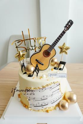 「女士」琴谱蛋糕 吉他小提琴大提琴 需提前预定