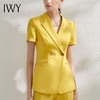 IWY/高端黄色西装套装气质女神范休闲薄款短袖通勤职业装工作服OL C10346+P10346 商品缩略图4