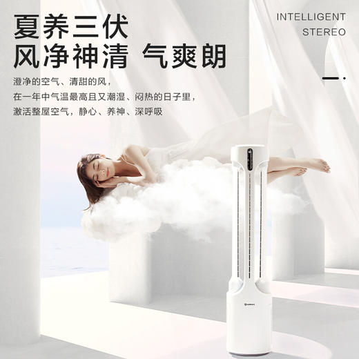 艾美特（Airmate）空气循环扇电风扇家用落地扇无叶空气对流变频节能风扇定时静音立式风扇 AIR4 PRO款-白色 商品图2
