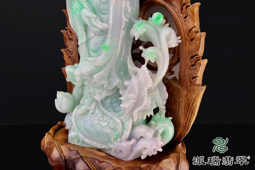 派瑞翡翠 翡翠摆件 糯种 绿色 商品图3