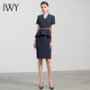 IWY/高端藏青职业装女装套装时尚气质短袖正装连衣裙售楼部工作服Q390 商品缩略图2