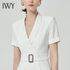 IWY/白色工作服女时尚高端职业装气质女神范修身通勤正装连衣裙Q11212白色 商品缩略图4