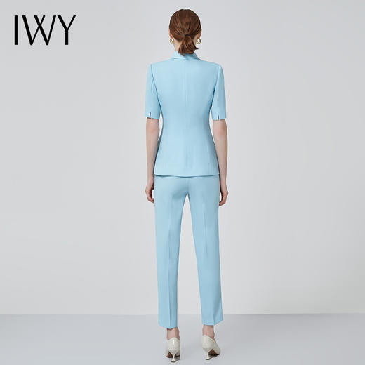 IWY/职业套装女工装装短袖韩版干练西装套裤气质商务正装工作服C11238+P10223 商品图3