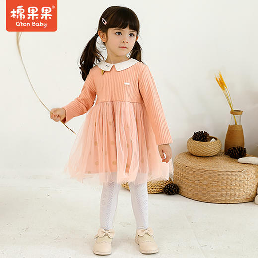 商场同款棉果果春秋季女童针织连衣裙M322700421480 商品图0