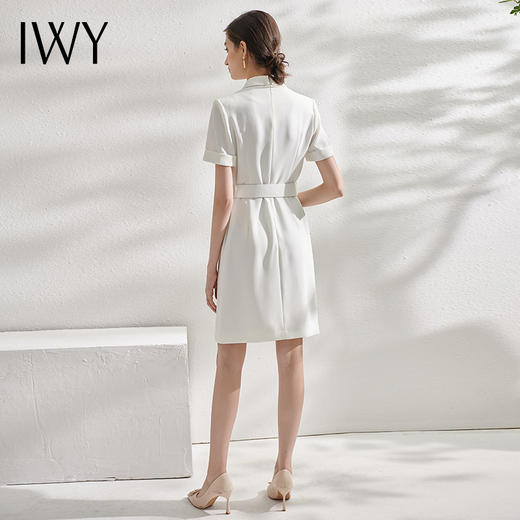 IWY/白色工作服女时尚西装连衣裙修身通勤高端职业装气质女神范Q11212 商品图3