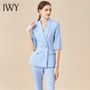 IWY/高端时尚正装蓝色西装套装职场女装五分袖通勤气质西服套裤职业装CP10226蓝色 商品缩略图2