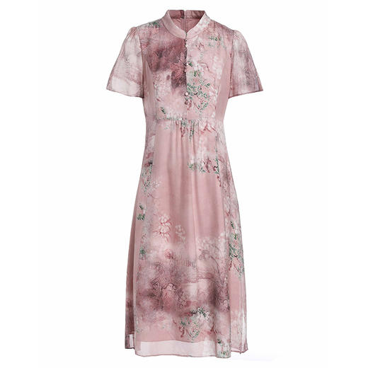 乔万尼真丝连衣裙夏季新重磅桑蚕丝粉色宽松EI2E869 商品图4