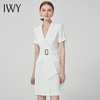 IWY/白色工作服女时尚高端职业装气质女神范修身通勤正装连衣裙Q11212白色 商品缩略图0