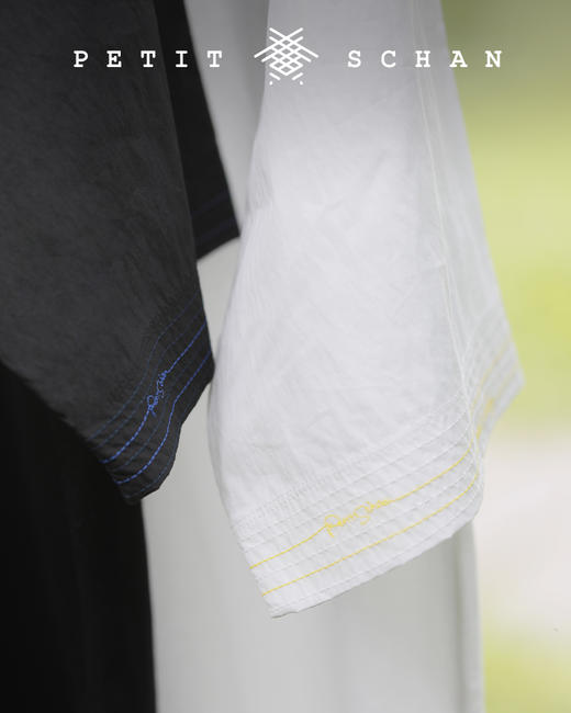 PETIT SCHAN小闪 CLO#041  Staff 五线谱 纸感棉拼接袖Oversize廓形设计款T恤 商品图10