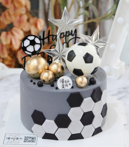 【生日蛋糕】灰底足球款 商品图0