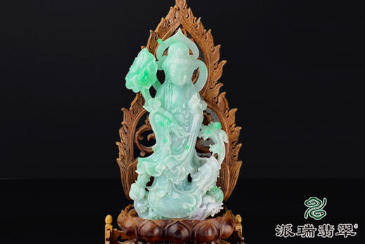 派瑞翡翠 翡翠摆件 糯种 绿色 商品图1