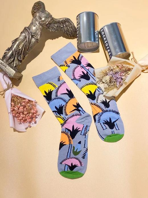 SIOICIKI  设计师联名款SSS2A059棕榈树中筒袜 商品图0