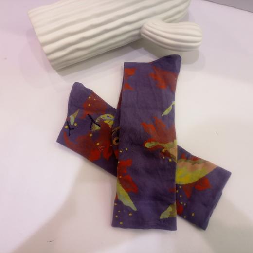 SIOICIKI  SAW2B017设计师联名款神秘碟时尚紫色高筒袜 商品图2