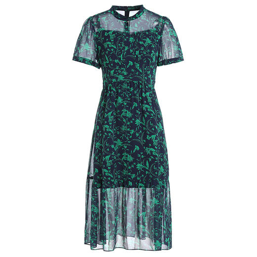 乔万尼绿色连衣裙法式优雅大气真丝夏EI2E762 商品图4