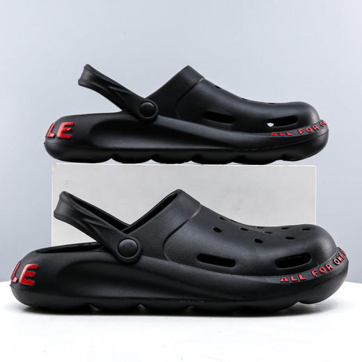 夏洞洞鞋男防滑软底外穿两用情侣男女沙滩凉鞋2021新款包头拖鞋男 商品图1