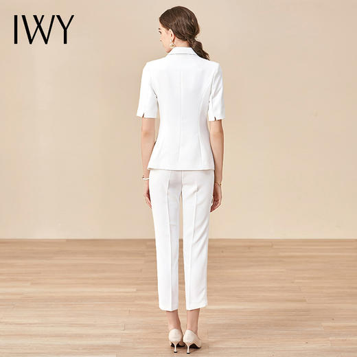 IWY/白色时尚高端西装西裤套装名媛职业装女装气质西服套裤olCP11224白色 商品图4