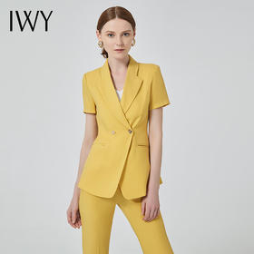 IWY/黄色高端职业装女套装时尚修身西装面试正装气质经理工作服OLC10346+P10346